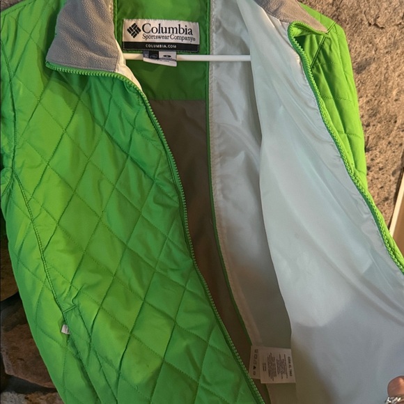 Columbia Bright Green Quilted Core Interchange Jacket women’s small - Picture 5 of 7